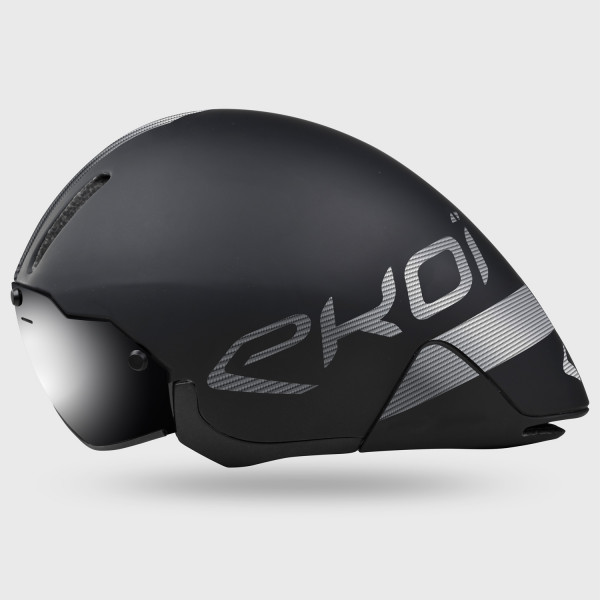 Chrono Helmet EKOI TTRB Black Carbon Mirror