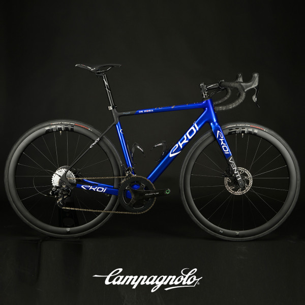 Carbon Road Bike EKOI by DE ROSA VENTI Campagnolo CHROME BLUE