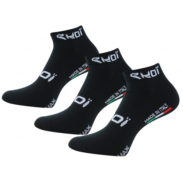 Pack 3 Socquettes courtes EKOI COOLMAX Noires Pack 3 Socquettes courtes EKOI COOLMAX Noires