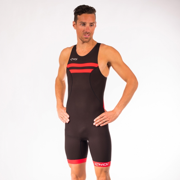 Triathlon-Einteiler EKOI Kurzdistanz Schwarz Rot Triathlon-Einteiler EKOI Kurzdistanz Schwarz Rot
