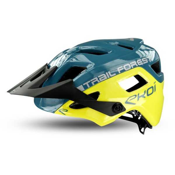 Casque EKOI MTB TRAIL FOREST Bleu Jaune Casque EKOI MTB TRAIL FOREST Bleu Jaune
