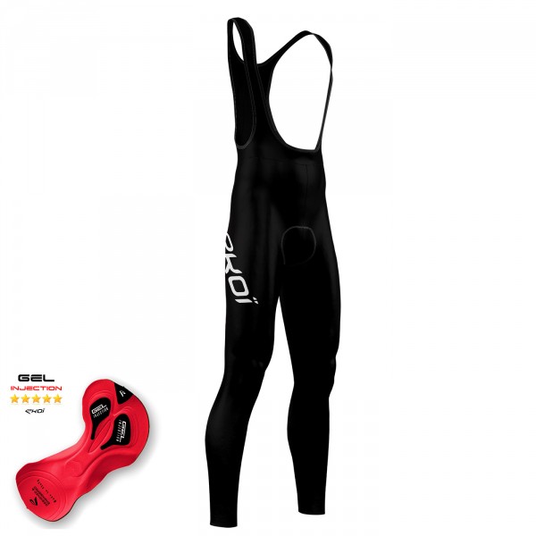 EKOI STAR White winter cycling bib tights with gel pad EKOI STAR White winter cycling bib tights with gel pad