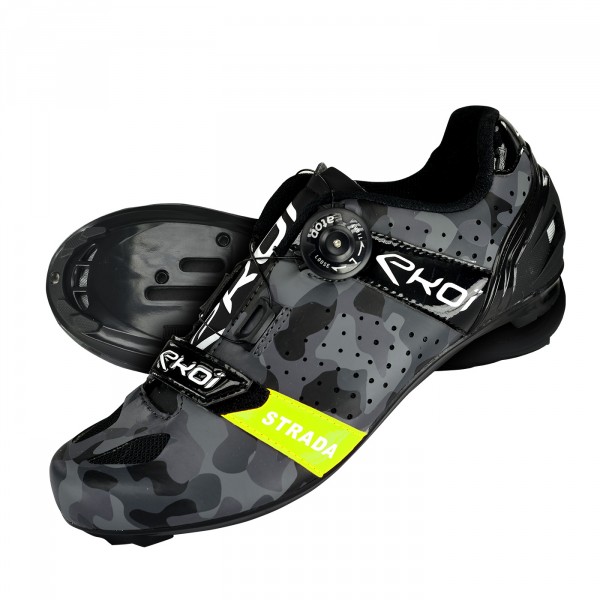 Chaussures route EKOI STRADA Camo Jaune Chaussures route EKOI STRADA Camo Jaune