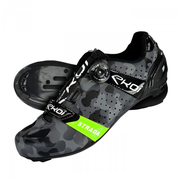 EKOI STRADA Green Camo road cycling shoes EKOI STRADA Green Camo road cycling shoes
