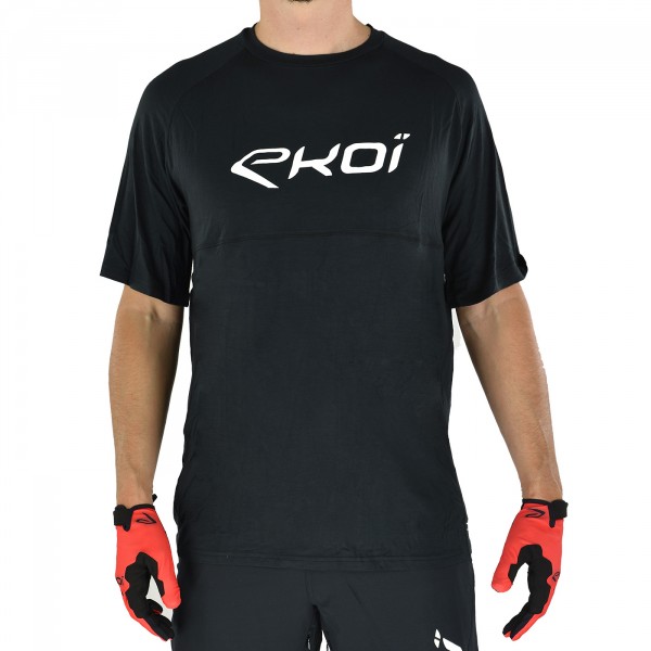 Maillot EKOI MTB BAMBOU manches courtes Noir Maillot EKOI MTB BAMBOU manches courtes Noir
