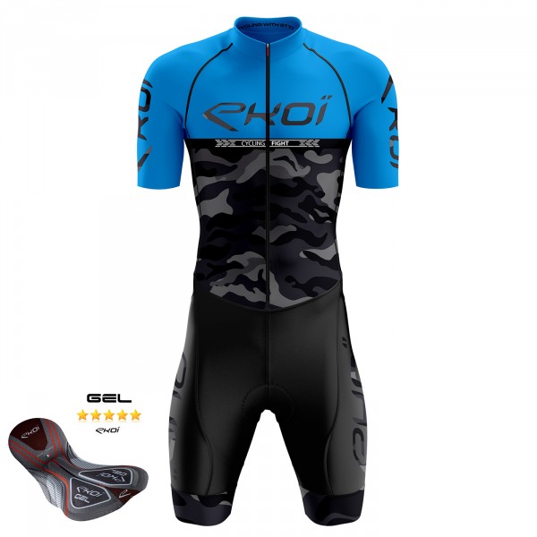 Tuta da ciclismo Gel EKOI CYCLGHT FIGHT Blu Tuta da ciclismo Gel EKOI CYCLGHT FIGHT Blu