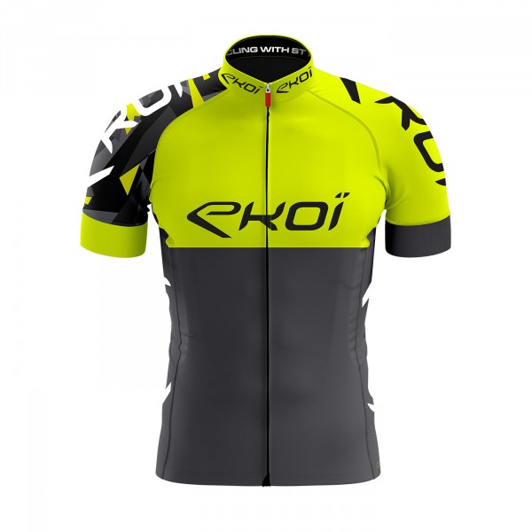 EKOI TEAM Yellow Fluo short sleeve jersey EKOI TEAM Yellow Fluo short sleeve jersey