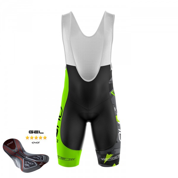 Bibshort in injectiegel EKOI TEAM fluo groen Bibshort in injectiegel EKOI TEAM fluo groen