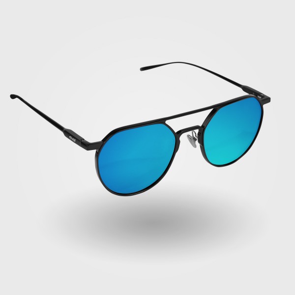 lunettes ekoi metal proteam noir verres bleus