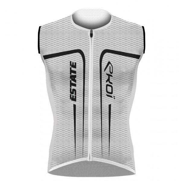 Maglia EKOI ESTATE senza maniche Bianco Nero Maglia EKOI ESTATE senza maniche Bianco Nero