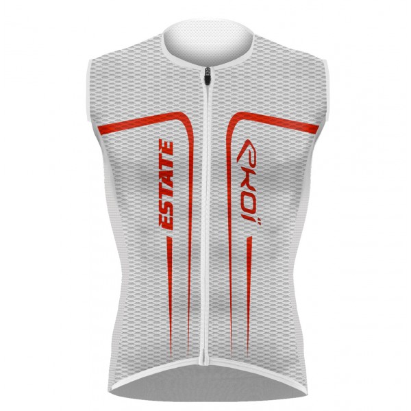 Maglia EKOI ESTATE senza maniche Bianco Rosso Maglia EKOI ESTATE senza maniche Bianco Rosso
