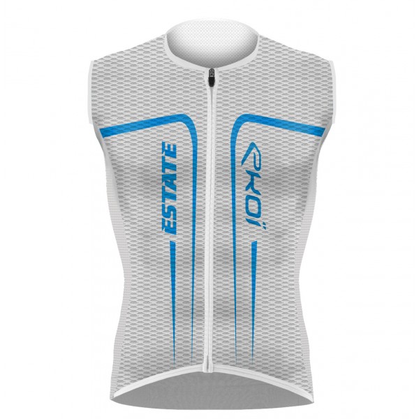 Maglia EKOI ESTATE senza maniche Bianco Blu Maglia EKOI ESTATE senza maniche Bianco Blu