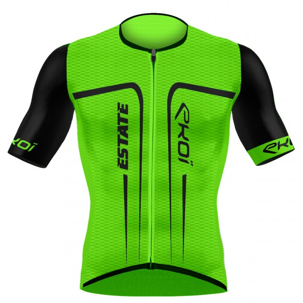 Maglia EKOI ESTATE maniche corte Verde fluo Maglia EKOI ESTATE maniche corte Verde fluo