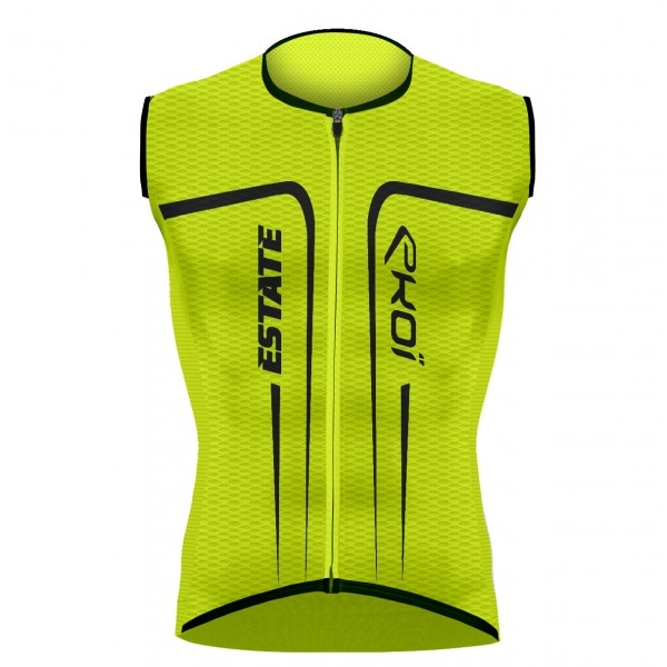 maillot ekoi estate sans manches jaune fluo