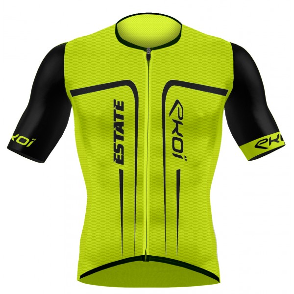 Maglia EKOI ESTATE maniche corte Giallo fluo Maglia EKOI ESTATE maniche corte Giallo fluo