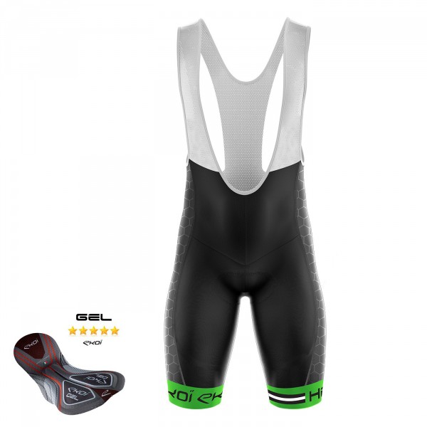 BIBSHORT IN INJECTIEGEL EKOI HEXA FLUO GROEN BIBSHORT IN INJECTIEGEL EKOI HEXA FLUO GROEN