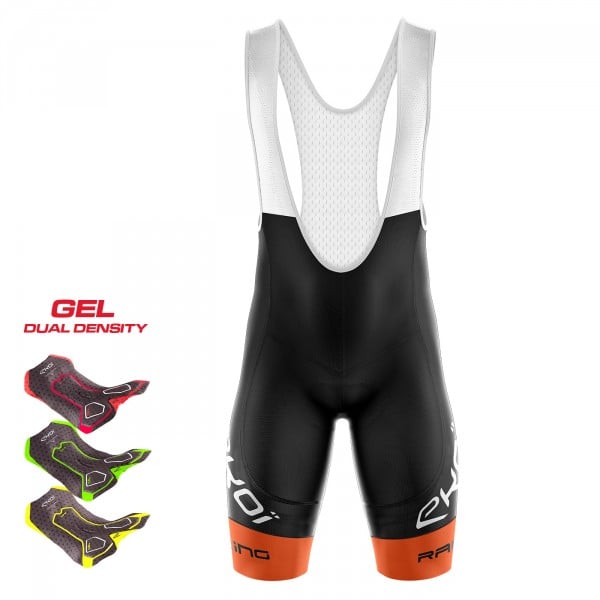 BIBSHORTS 3D GEL EKOI RACING LTD NEON ORANGE BIBSHORTS 3D GEL EKOI RACING LTD NEON ORANGE