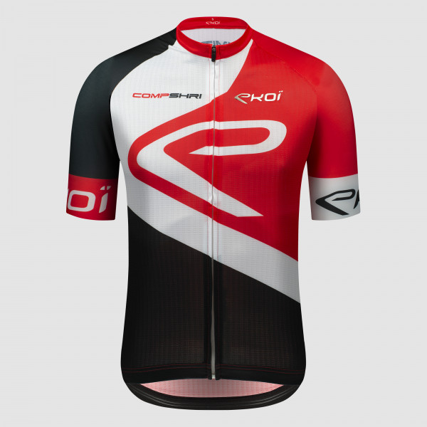 Maillot vélo EKOI SHR1 Rouge Blanc