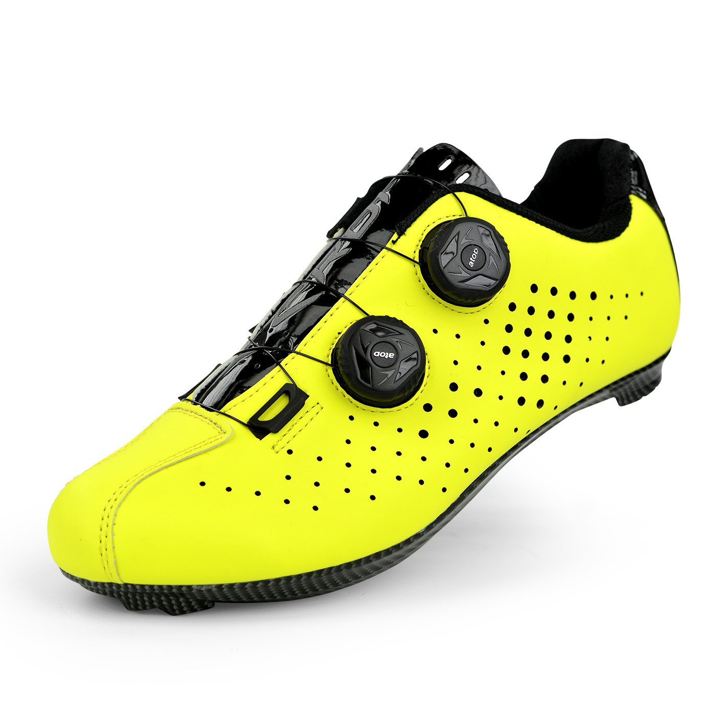 chaussure velo route jaune fluo