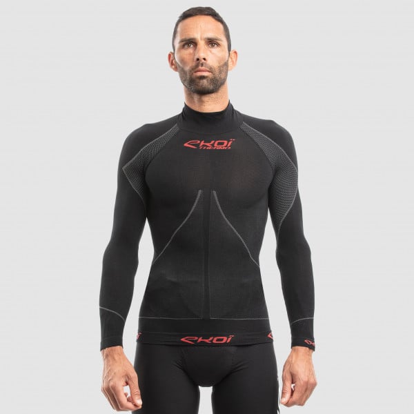 Sous maillot hiver EKOI Perf THERMO EVO Col Haut Noir