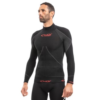 Sous maillot hiver EKOI Perf THERMO EVO Col Haut Noir