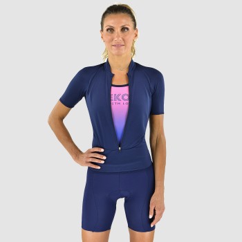 Vrouwen Fietstrui EKOI TANIA Blauw