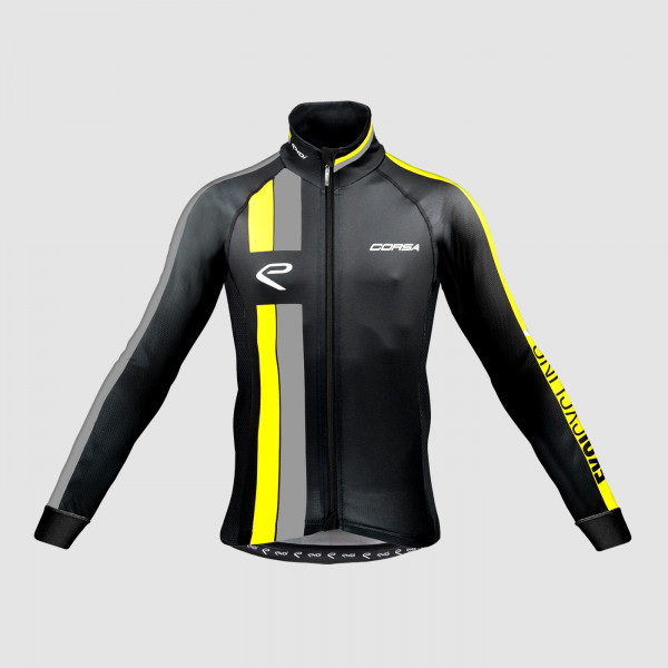 Maillot Manches Longues EKOI CORSA Noir Jaune