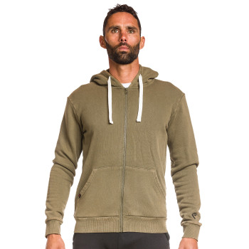 Sweatshirt Zip Spirit EKOI Kaki