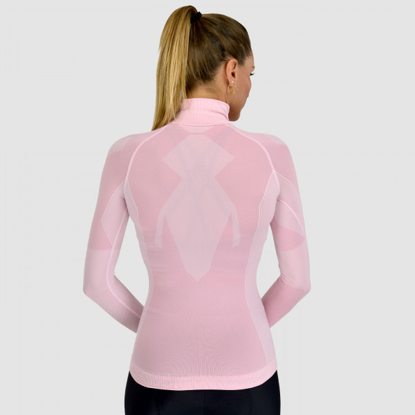 Camiseta interior térmica de cuello alto para mujer EKOI Eva Rosa