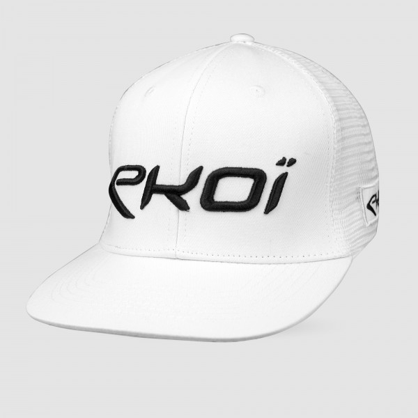 Photo Casquette Podium Visière Plate EKOI Blanche