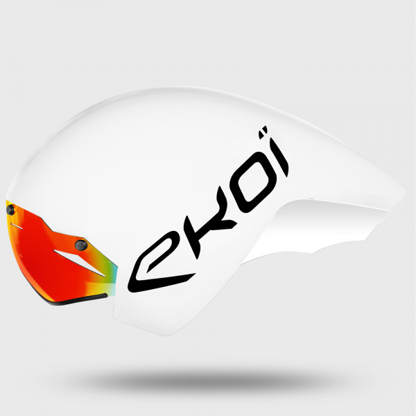 Chrono Helmet EKOI KOINA LTD White Revo Red