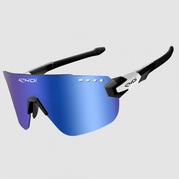 Briller med blå linse PREMIUM 80 LTD sort/hvid