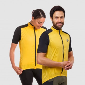 Gilet coupe-vent unisexe EKOI GRAVEL ULTRALIGHT Jaune