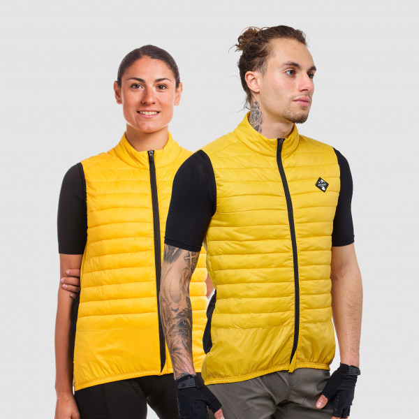 Photo Gilet coupe-vent unisexe EKOI GRAVEL MATELASSE Jaune