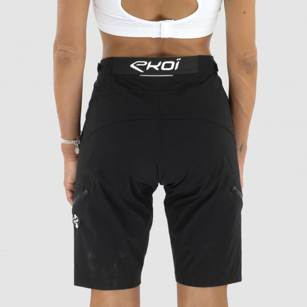 Short unisexe EKOI Perf GRAVEL CONFORT Noir