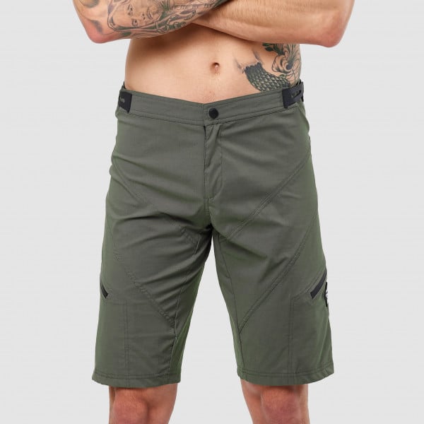 Short unisexe EKOI Perf GRAVEL CONFORT Kaki