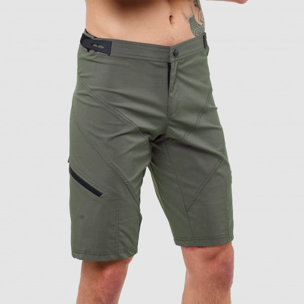 Short unisexe EKOI Perf GRAVEL CONFORT Kaki