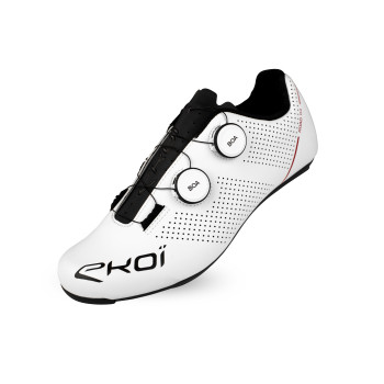 Cykelsko EKOI R4 BOA&reg; hvid/r&oslash;d