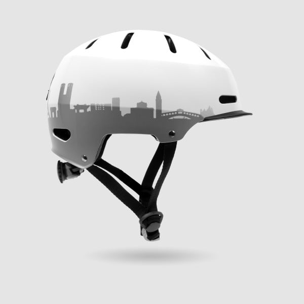 Casque urbain EKOI CITY LINE Blanc Silver