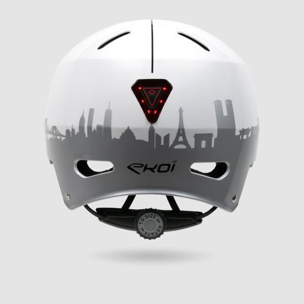 Casque urbain EKOI CITY LINE Blanc Silver