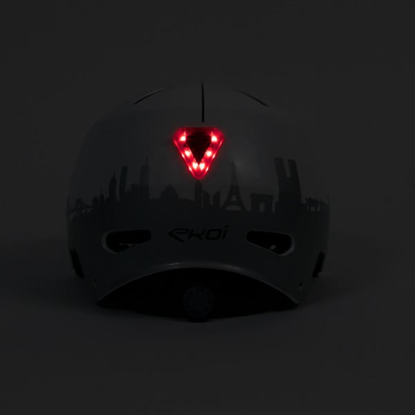 Casque urbain EKOI CITY LINE Blanc Silver