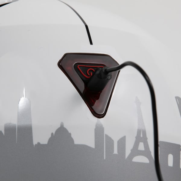 Casque urbain EKOI CITY LINE Blanc Silver