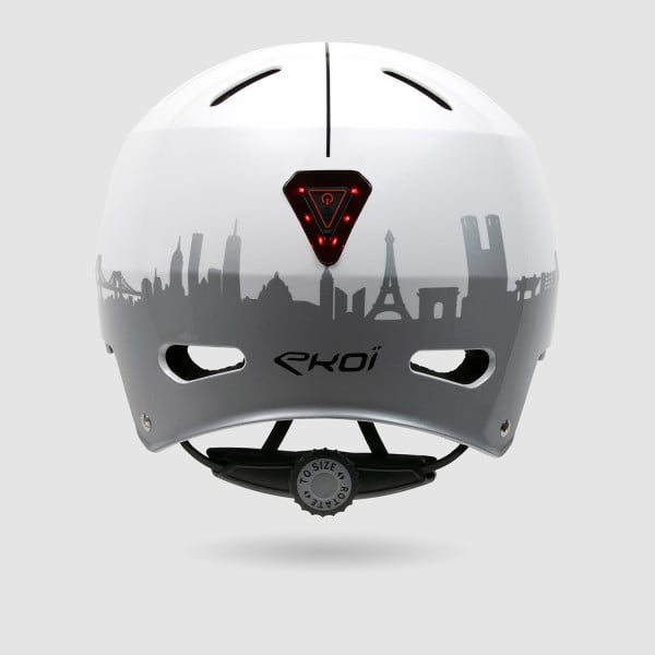 Casque urbain EKOI CITY LINE Blanc Silver