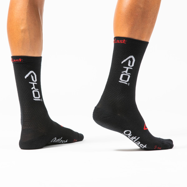 oUTLAST Calcetines NEGROS DE INVIERNO PARA BICICLETA 18 CM
