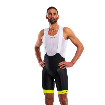 Bib-shorts EKOI GEL MEMORY neon gul