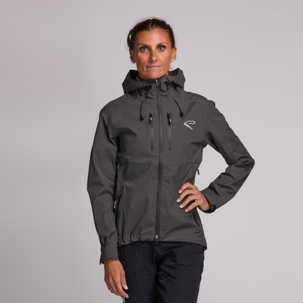 Chaqueta de lluvia para mujer EKOI Racing MTB TRAIL Gris Carbón