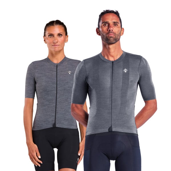 Maillot unisexe EKOI Racing GRAVEL MERINOS Gris