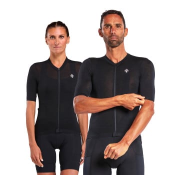 Trikot Merinos Unisex EKOI Racing Gravel Schwarz