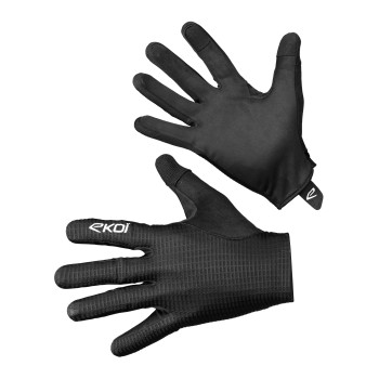 MTB-Handschuhe EKOI Racing Skin Schwarz