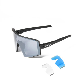 Okulary EKOI Perf MAGNETIC Czarne Lustrzane